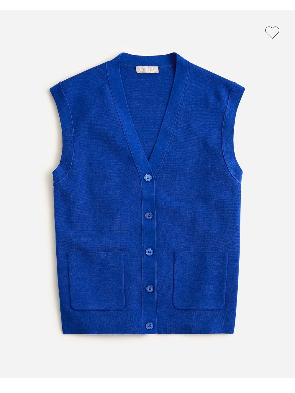 J.Crew marino wool relaxed blue Button-up Vest
